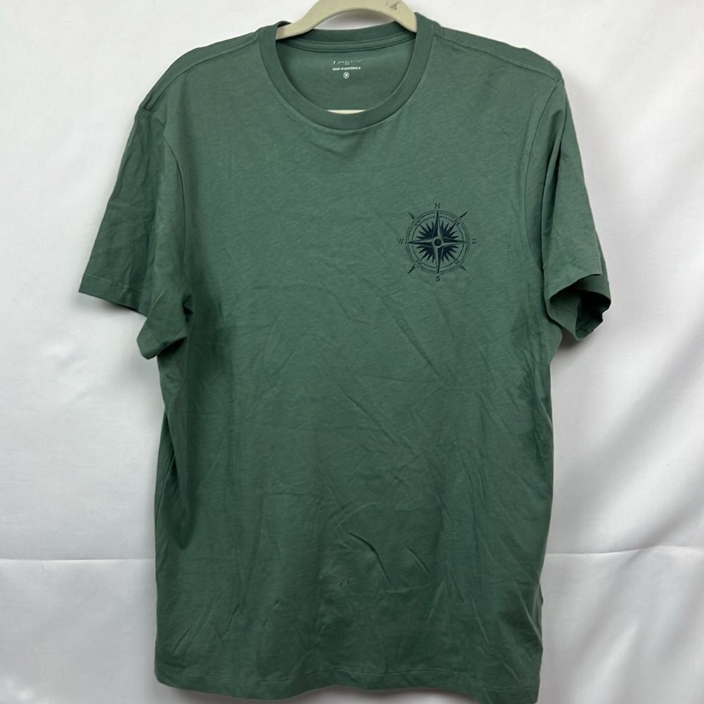 J. Crew Factory BZ153 Compass Graphic Tee for Men NWT/Flawed Med.